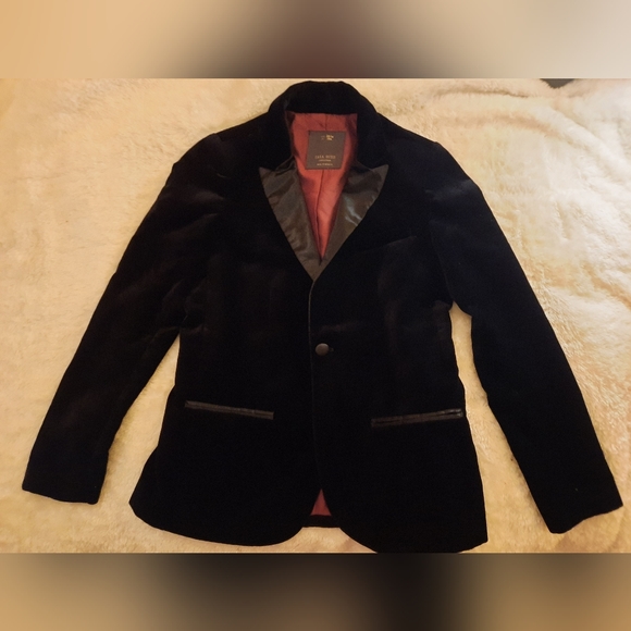 ZARA Kids Velvet Blazer Sz 14 - Picture 3 of 4